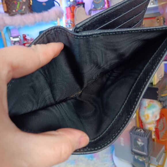 Prada Black Saffiano Leather Snap Bi-Fold Wallet Men’s Women’s - Picture 6 of 7